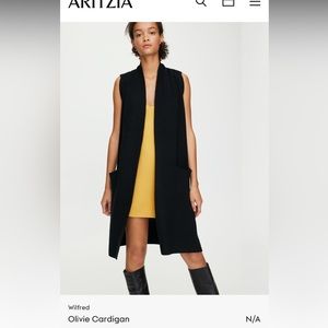 Aritzia Olivie long sweater vest (GRAY) size xxs